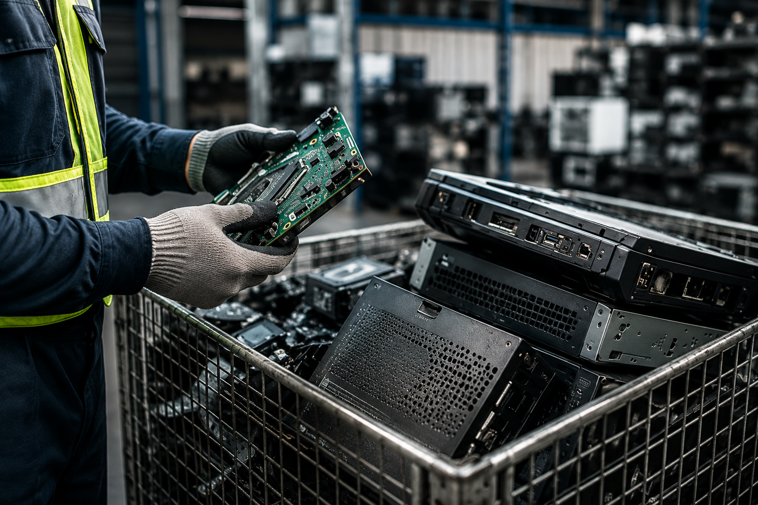IT scrap and e-waste recycling facility in UAE